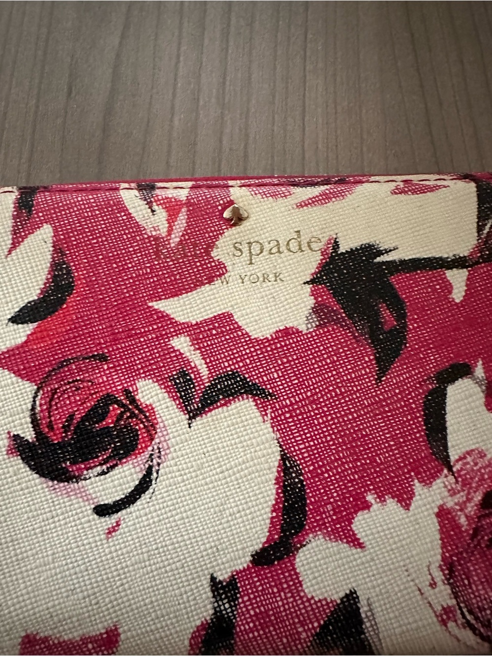 kate spade Floral Zip-Around Continental Wallet in Pink, Cream & Black - Picture 2 of 10